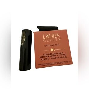 Laura Geller Handbag Hero Baked Translucent Powder and     Lipstick